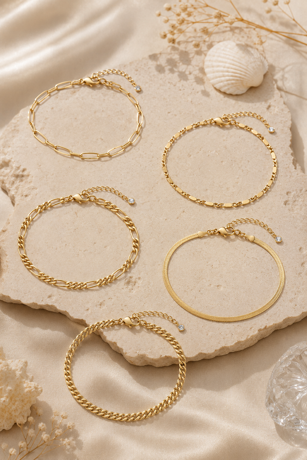 14k Gold Plated Anklets