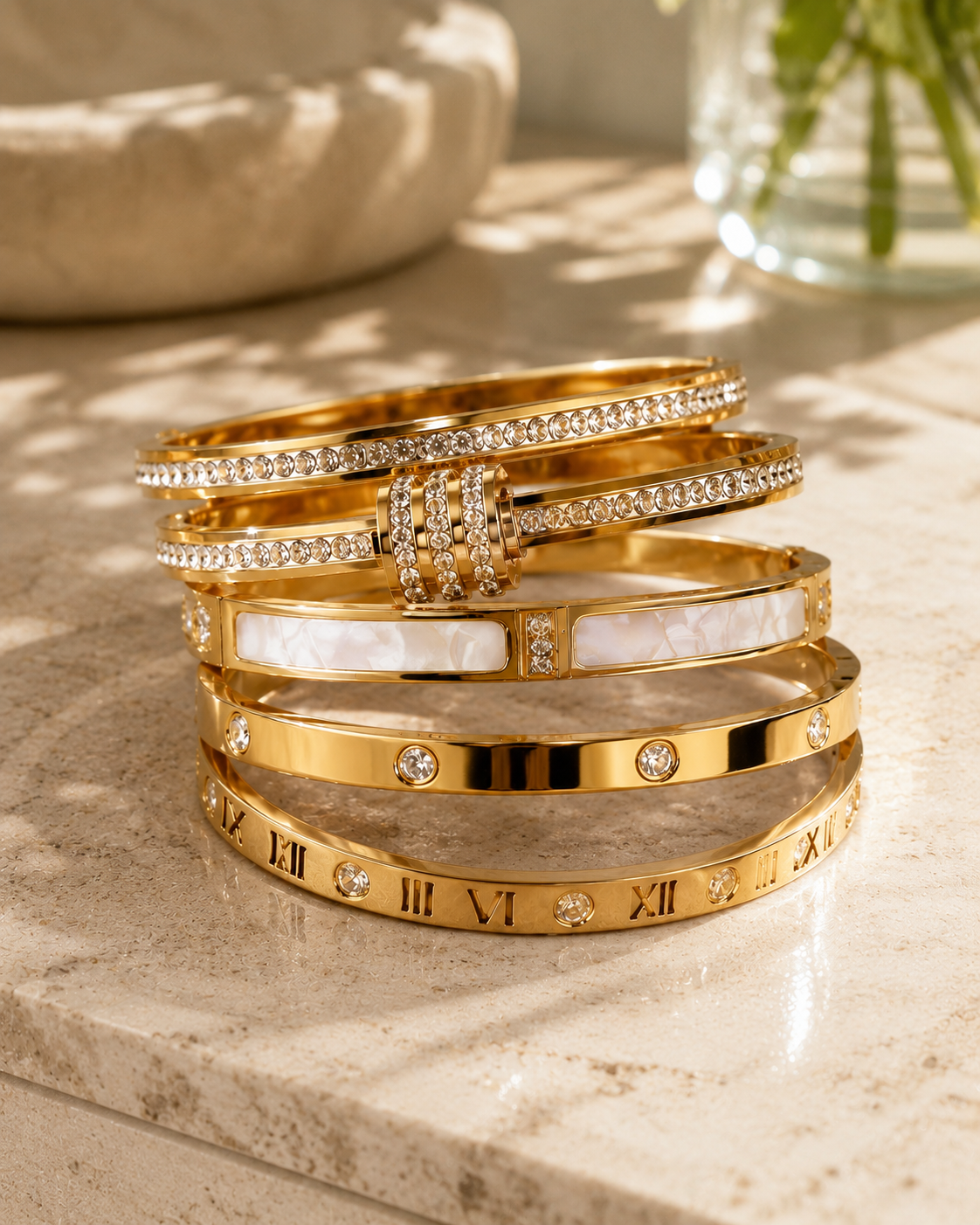 Gold Bangle set