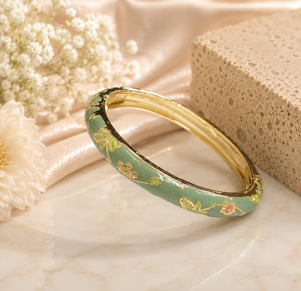 Single Gold enamel Bracelet