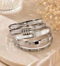 Silver Bangel set