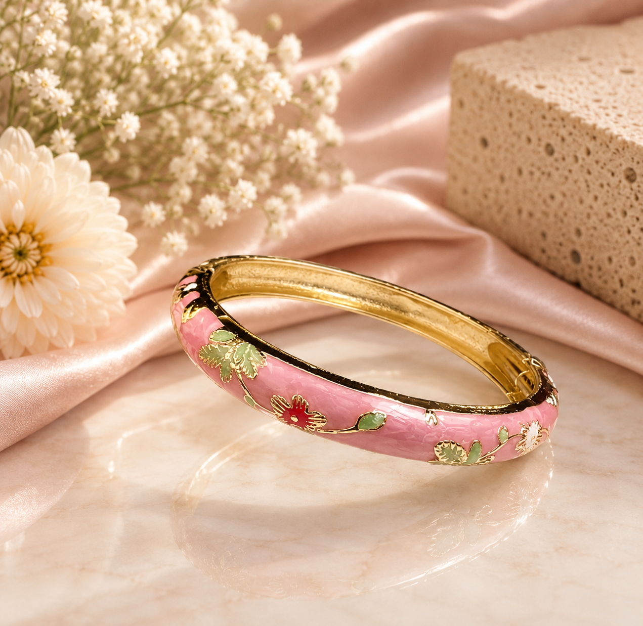 Single Gold enamel Bracelet